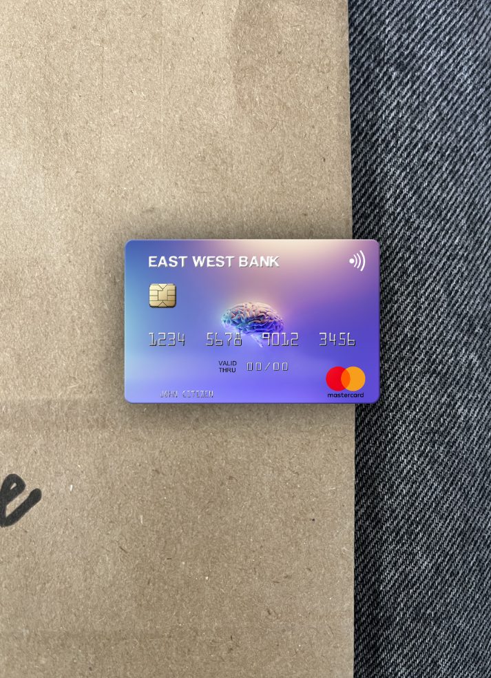 Download USA East West Bank mastercard photolook front Photoshop template